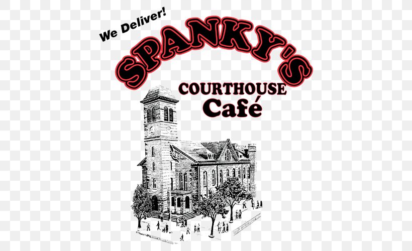 Spanky's Courthouse Cafe DuBois Gateway Cafe Meal, PNG, 500x500px, Dubois, Black And White, Brand, Building, Cafe Download Free