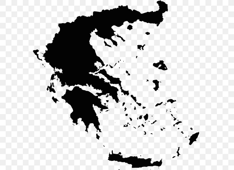 Greece Map Stock Photography Royalty-free, PNG, 589x596px, Greece, Art, Black, Black And White, Blank Map Download Free