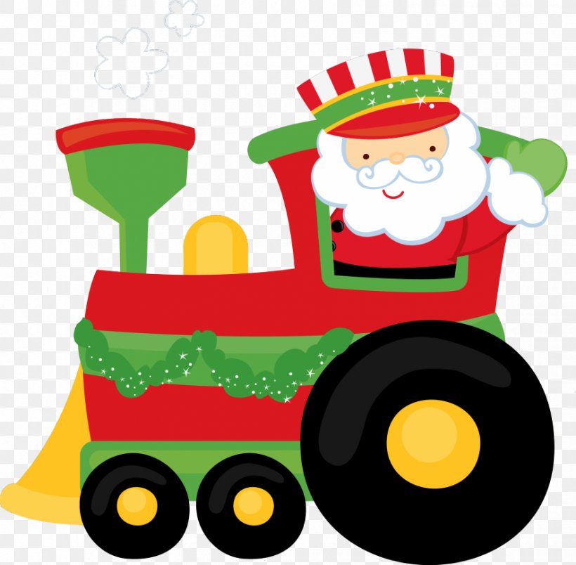 Santa Claus Train Christmas Clip Art, PNG, 887x870px, Santa Claus, Artwork, Christmas, Christmas Decoration, Christmas Ornament Download Free