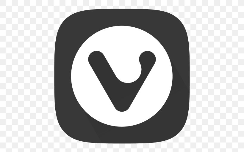 Vivaldi Web Browser Web Browsing History Bookmark Download, PNG, 512x512px, Vivaldi, Black And White, Bookmark, Brand, Installation Download Free