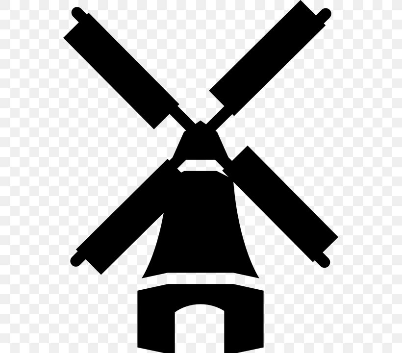 Windmill Clip Art, PNG, 561x720px, Windmill, Black, Black And White, Energy, Mill Download Free