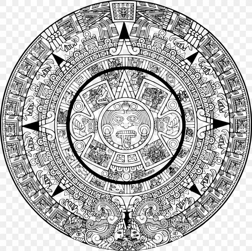 Blanket Maya Civilization Throw Pillows Mayan Calendar Mexican Cuisine, PNG, 1000x996px, Blanket, Aztec, Aztec Calendar, Bed, Black And White Download Free