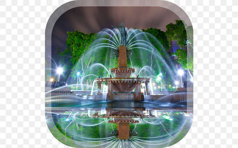Fountain Desktop Wallpaper Photograph Android Application Package, PNG, 512x512px, Fountain, Android, Google Play, Picture Frames, Water Download Free