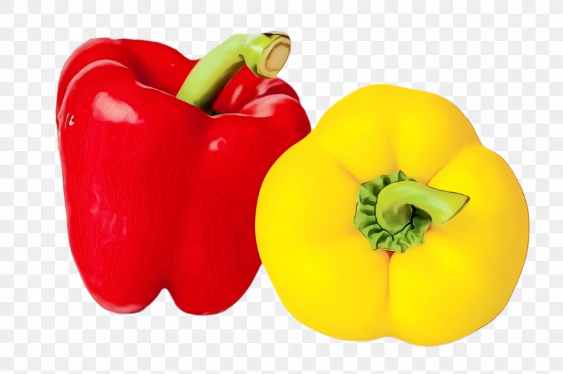 Bell Pepper Food Vegetable Yellow Pepper Produce, PNG, 2452x1632px, Watercolor, Bell Pepper, Capsicum, Chili Pepper, Diet Download Free