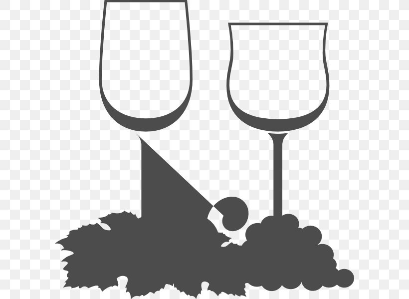 White Wine Wine Glass Clip Art, PNG, 600x599px, Wine, Alcoholic Drink, Black And White, Champagne, Champagne Glass Download Free