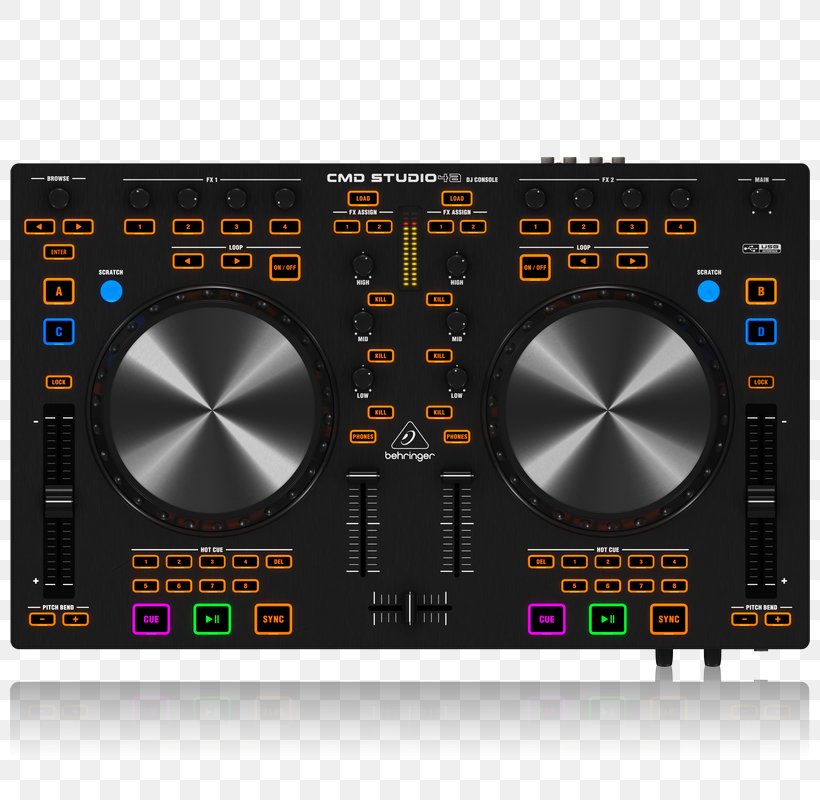 Behringer CMD Studio 4A DJ Controller Disc Jockey MIDI Controllers Audio, PNG, 800x800px, Watercolor, Cartoon, Flower, Frame, Heart Download Free