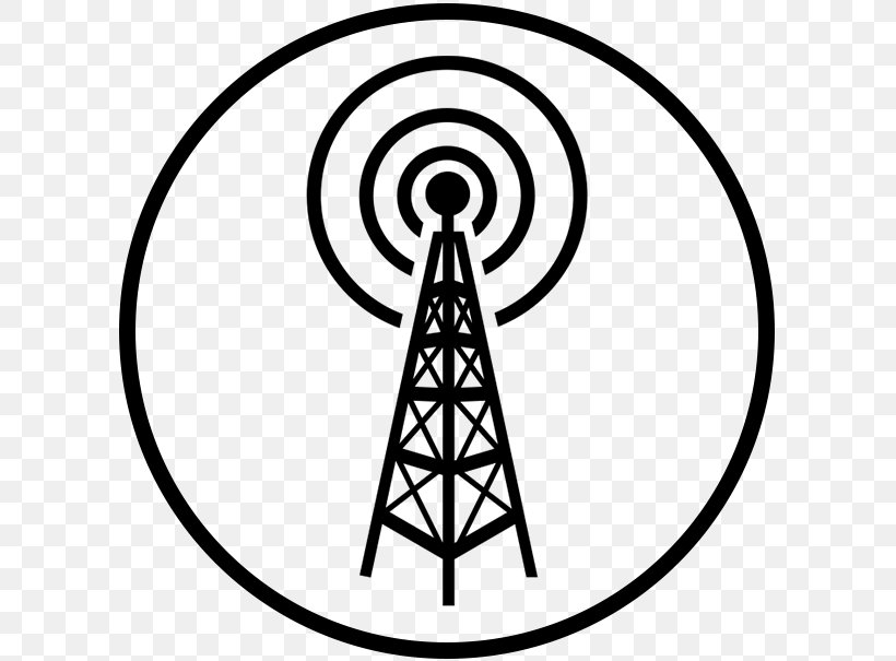 Cell Site Telecommunications Tower Radio Clip Art, PNG, 605x605px, Cell Site, Aerials, Area, Black And White, Broadcasting Download Free