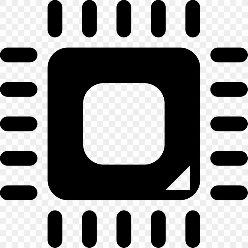 Central Processing Unit Clip Art Vector Graphics Integrated Circuits & Chips, PNG, 981x981px, Central Processing Unit, Area, Black, Black And White, Brand Download Free