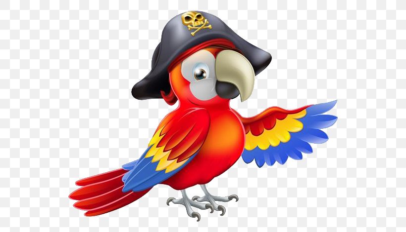Pirate Parrot Piracy Royalty-free, PNG, 600x470px, Parrot, Beak, Bird, Cartoon, Eyepatch Download Free
