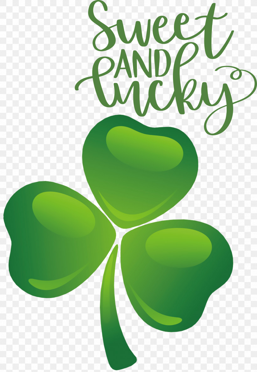 Sweet And Lucky St Patricks Day, PNG, 2071x3000px, St Patricks Day, Chemical Symbol, Fruit, Green, Leaf Download Free