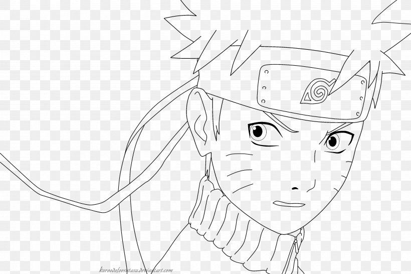Naruto Uzumaki Line Art Drawing Kakashi Hatake, PNG, 3472x2314px, Watercolor, Cartoon, Flower, Frame, Heart Download Free