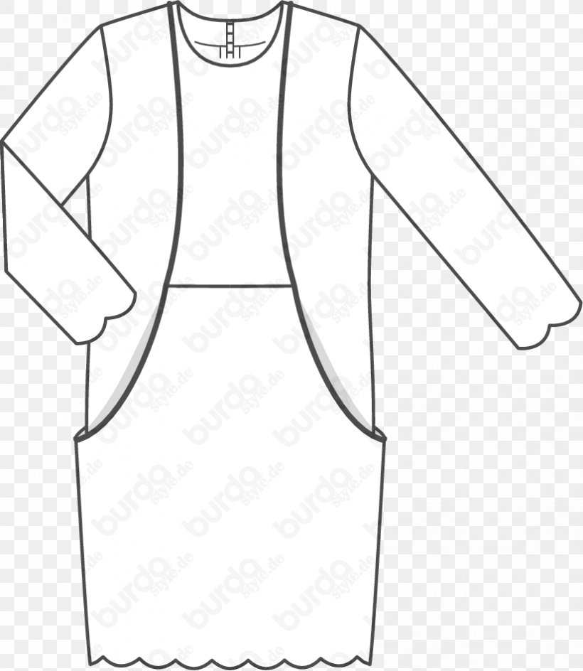 T-shirt Dress Pattern Sewing Sleeve, PNG, 825x950px, Tshirt, Black, Black And White, Burda Style, Button Download Free