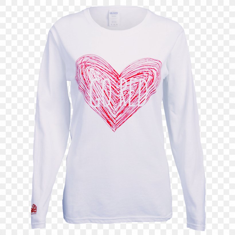 Long-sleeved T-shirt Long-sleeved T-shirt Bluza Outerwear, PNG, 1000x1000px, Watercolor, Cartoon, Flower, Frame, Heart Download Free