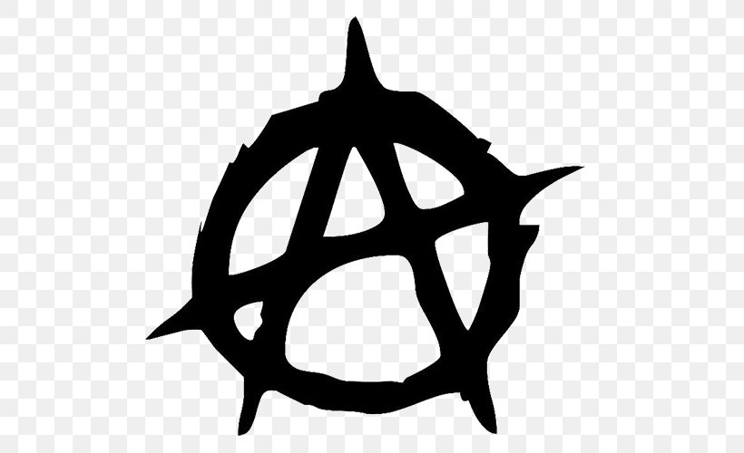 T-shirt Anarchy Decal Sticker Anarchism, PNG, 500x500px, Tshirt, Anarchism, Anarchy, Black And White, Bumper Sticker Download Free
