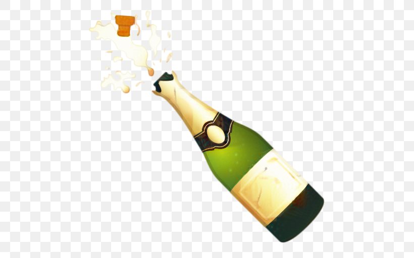 Champagne Emoji, PNG, 512x512px, Champagne, Alcohol, Alcoholic Beverage, Bottle, Carbonated Water Download Free