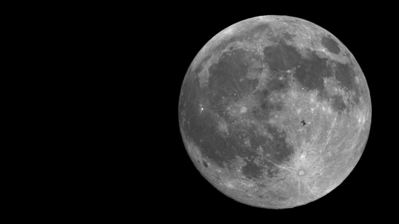 International Space Station Earth Lunar Eclipse Moon Astrophotography, PNG, 1920x1080px, International Space Station, Astronomical Object, Astrophotography, Atmosphere, Black And White Download Free