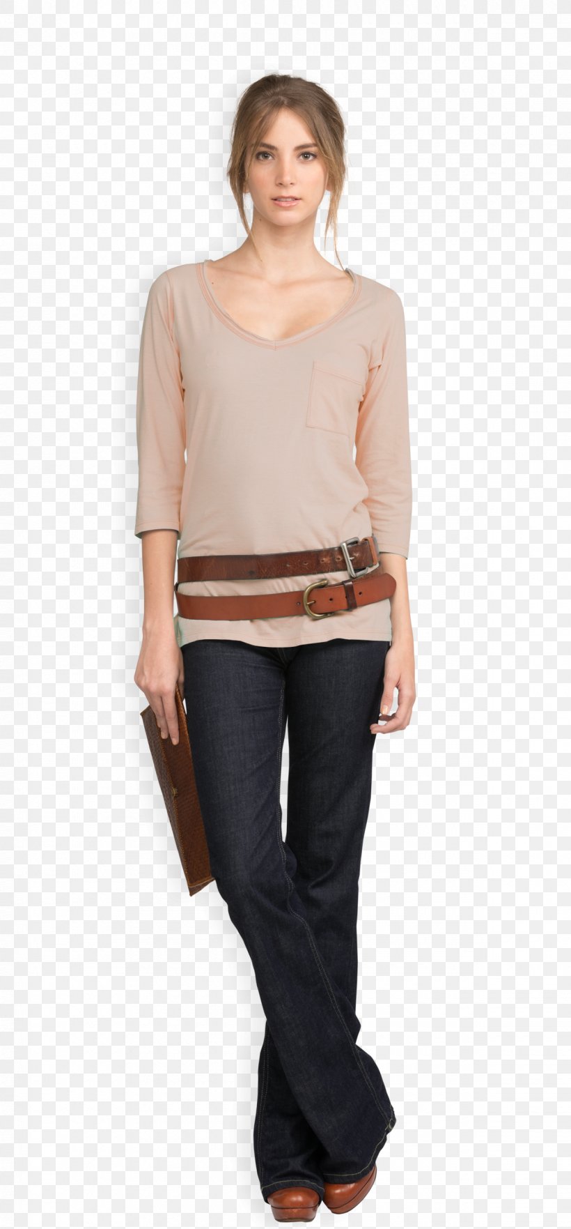 Jeans T-shirt Sleeve Top, PNG, 1200x2580px, Jeans, Beige, Blouse, Casual, Clothing Download Free
