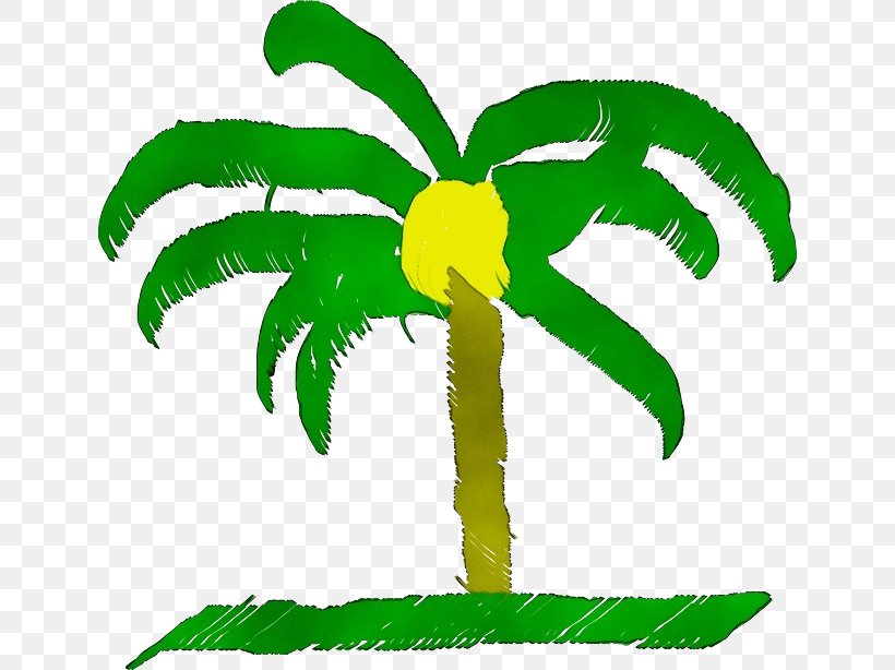 Palm Tree, PNG, 640x614px, Watercolor, Arecales, Green, Leaf, Paint Download Free