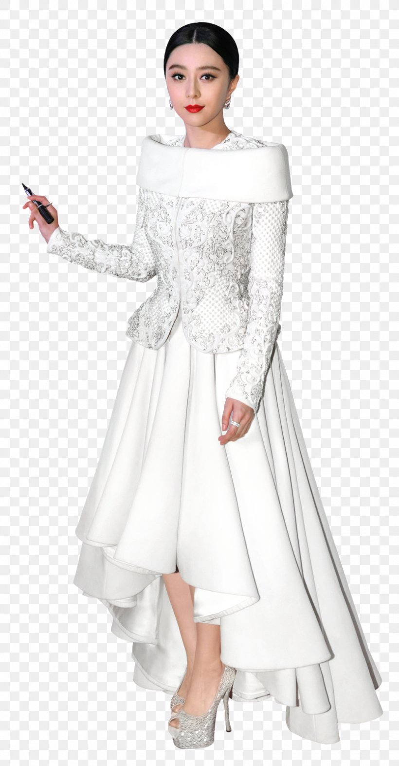 Fan Bingbing Ralph & Russo Wedding Dress Clothing, PNG, 834x1600px, Watercolor, Cartoon, Flower, Frame, Heart Download Free