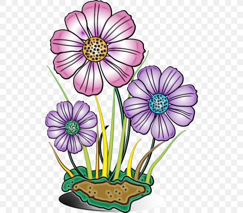 Flowers Background, PNG, 516x720px, Watercolor, African Daisy, Cartoon, Common Daisy, Cut Flowers Download Free
