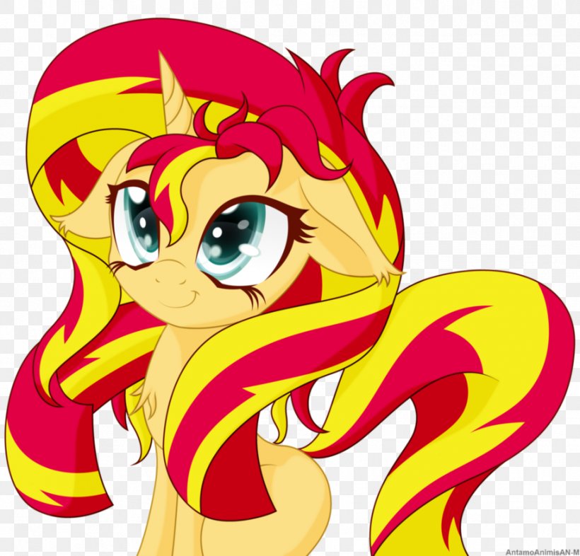 Pony Sunset Shimmer YouTube Equestria DeviantArt, PNG, 912x875px, Watercolor, Cartoon, Flower, Frame, Heart Download Free