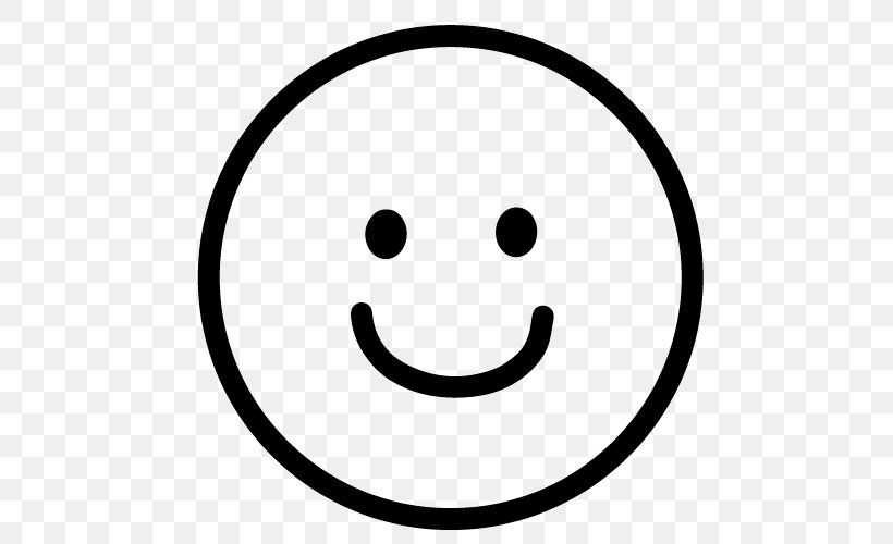 Smiley Emoticon Clip Art, PNG, 500x500px, Smiley, Area, Black, Black And White, Drawing Download Free