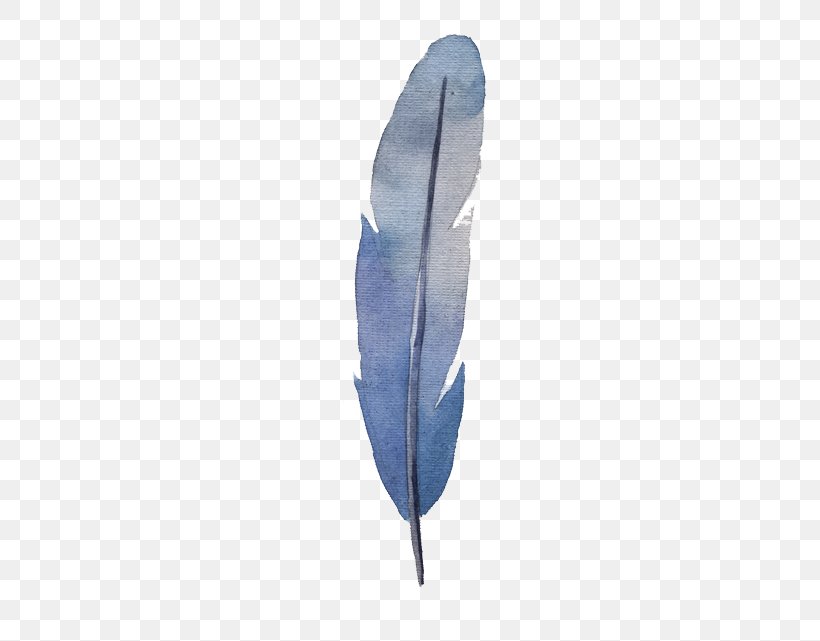 Watercolor Painting Feather, PNG, 413x641px, Watercolor Painting, Autumn, Blue, Color, Drawing Download Free