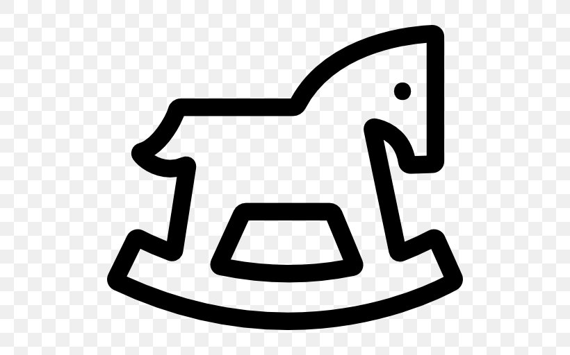 Rocking Horse Toy Icon Design, PNG, 512x512px, Rocking Horse, Area, Black And White, Child, Icon Design Download Free