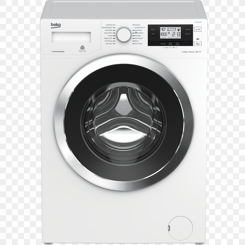 Beko WTG841B1 Washing Machines Home Appliance Clothes Dryer, PNG, 1200x1200px, Beko, Beko Wtg841b1, Beko Wtg921b2, Clothes Dryer, Cooking Ranges Download Free