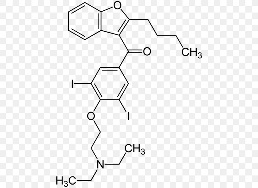 Amiodarone Pharmaceutical Drug Side Effect Sildenafil Pharmacokinetics, PNG, 473x600px, Amiodarone, Area, Black And White, Cimetidine, Diagram Download Free