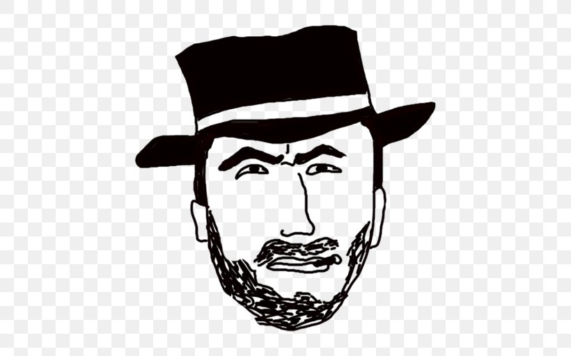 Clip Art Hat Facial Hair, PNG, 512x512px, Hat, Black And White, Drawing, Facial Hair, Hair Download Free