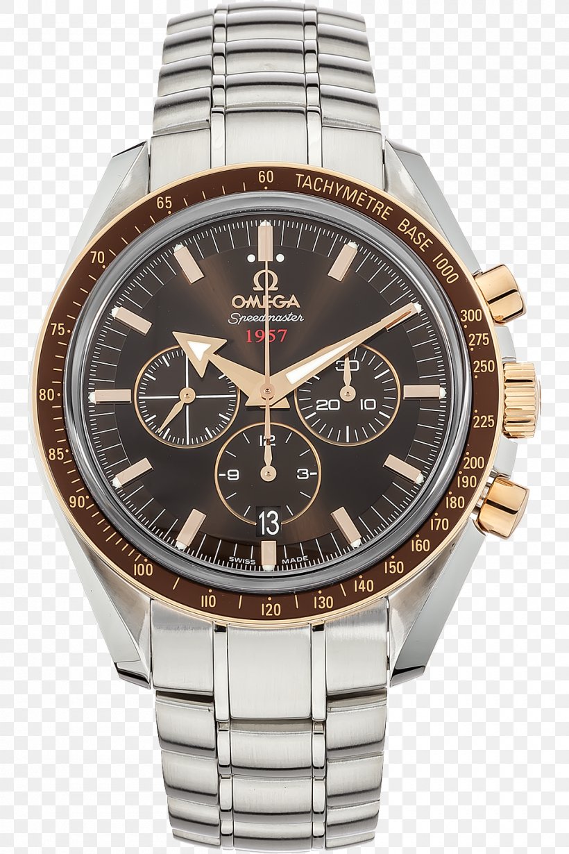 Omega Speedmaster Omega SA Omega Seamaster Planet Ocean Watch, PNG, 1000x1500px, Omega Speedmaster, Brand, Brown, Chronograph, Chronometer Watch Download Free