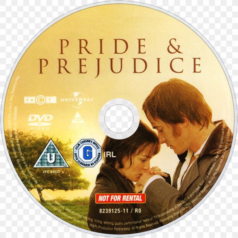 Pride And Prejudice Elizabeth Bennet Mr. Darcy Film, PNG, 1000x1000px, 2005, Pride And Prejudice, Compact Disc, Dvd, Elizabeth Bennet Download Free