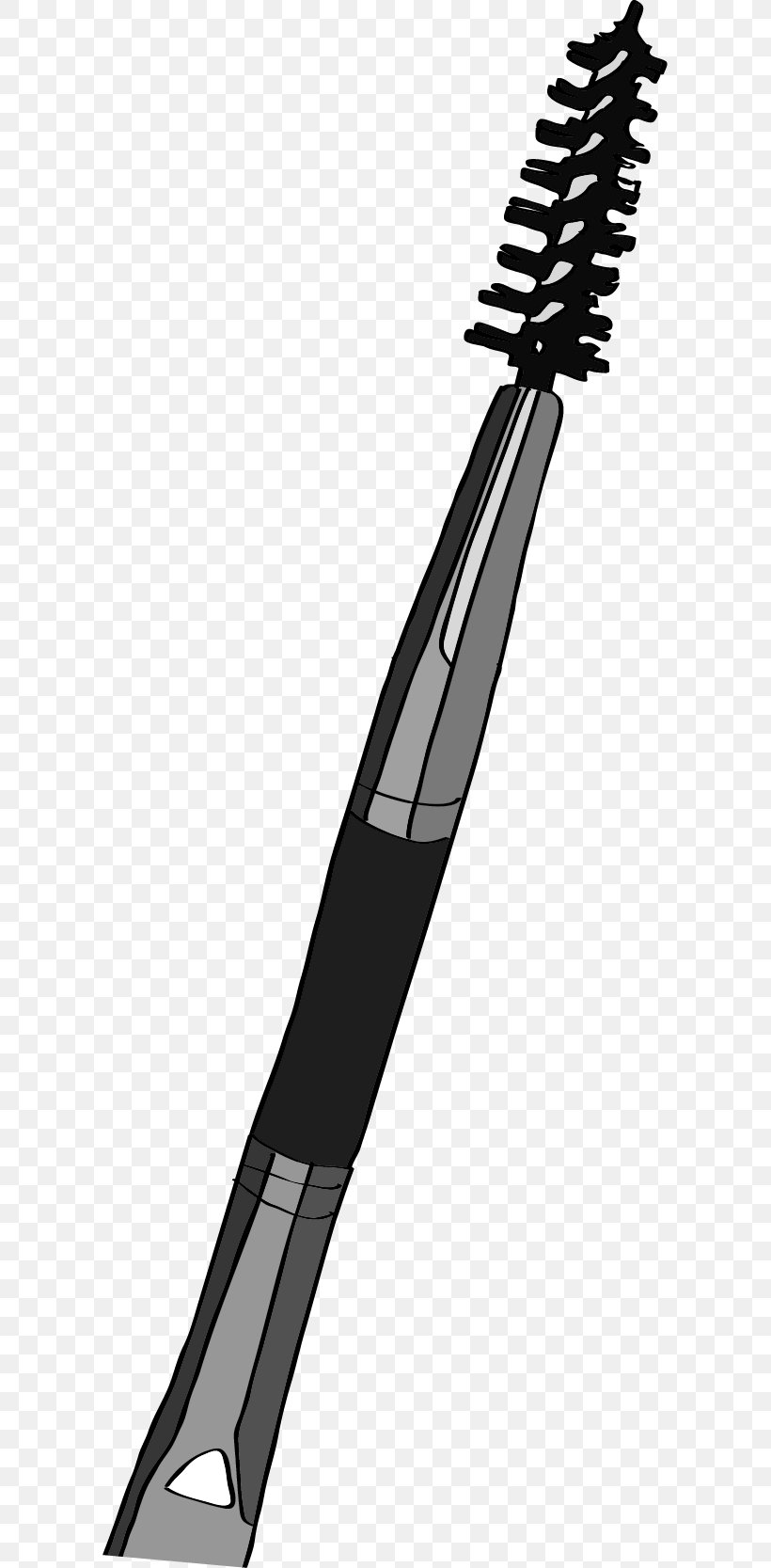 Cartoon Makeup Brush, PNG, 601x1667px, Cartoon, Beauty, Black And White, Cold Weapon, Cosmetics Download Free