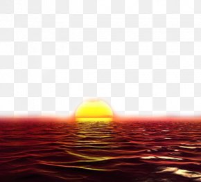 Sunrise On The Sea - Sky Orange Atmosphere Backpack Messenger Bag PNG