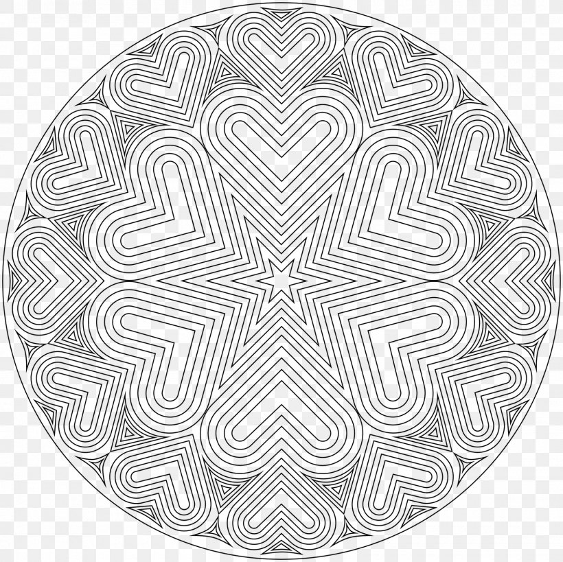 Coloring Book Mandala Meditation Adult, PNG, 1600x1600px, Coloring Book, Adult, Android, Area, Black And White Download Free