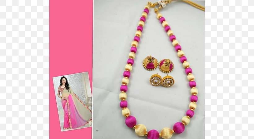 Necklace Earring Jewellery Yarn Silk, PNG, 600x450px, Necklace, Bangle, Bead, Clothing, Clothing Accessories Download Free