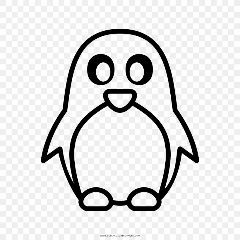 Penguin Drawing Coloring Book Painting Black And White, PNG, 1000x1000px, Penguin, Area, Ausmalbild, Beak, Bird Download Free