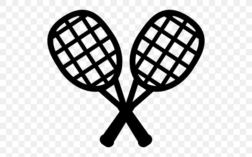 Squash Tennis Racket Squash Tennis, PNG, 512x512px, Squash, Badminton, Badmintonracket, Ball, Black And White Download Free