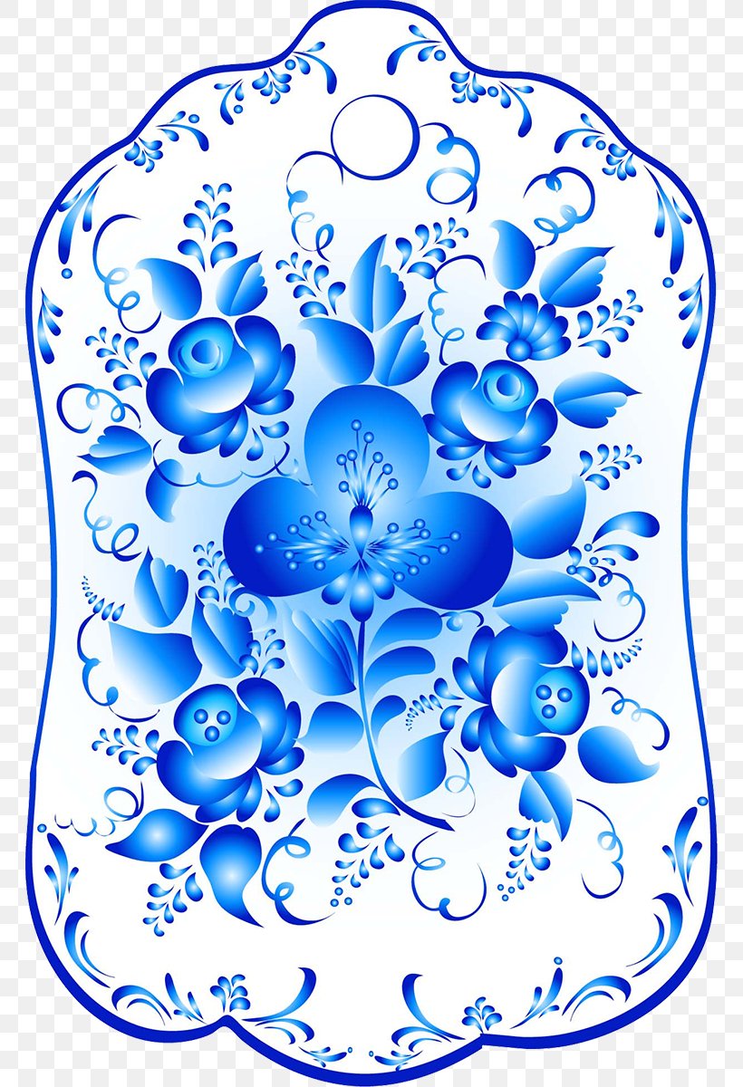 Gzhel T-shirt Painting Ornament Ceramic, PNG, 764x1200px, Gzhel, Area, Art, Black And White, Blue Download Free
