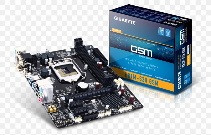 Intel LGA 1150 MicroATX Motherboard Gigabyte Technology, PNG, 1000x641px, Intel, Atx, Chipset, Computer Component, Computer Hardware Download Free