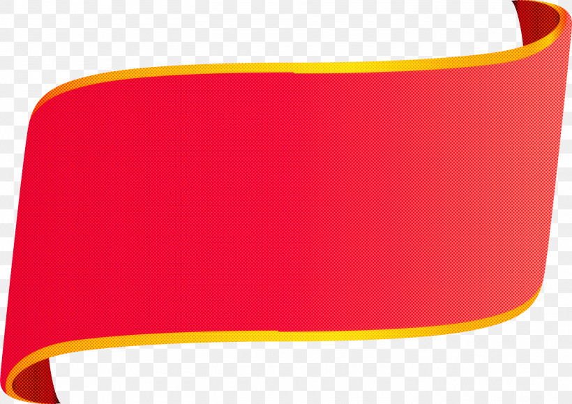 Ribbon S Ribbon, PNG, 3000x2119px, Ribbon, Material Property, Orange, Rectangle, Red Download Free