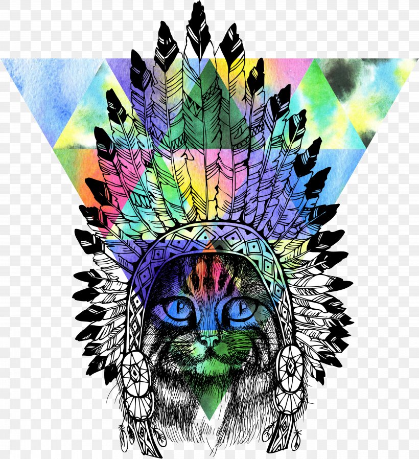 Maine Coon War Bonnet Indigenous Peoples Of The Americas Tribal Chief, PNG, 5266x5772px, Maine Coon, Art, Cat, Drawing, Ethnic Group Download Free