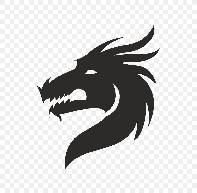 Dragon Silhouette Clip Art, PNG, 800x800px, Dragon, Black And White, Chinese Dragon, European Dragon, Fictional Character Download Free