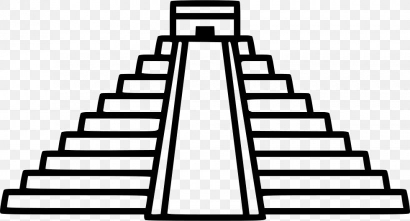 El Castillo, Chichen Itza Temple Itz-A Chicken Mesoamerican Pyramids Maya Civilization, PNG, 980x530px, El Castillo Chichen Itza, Black And White, Building, Chichen Itza, Coloring Book Download Free