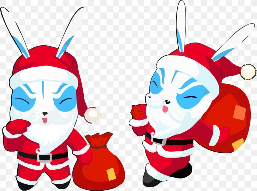 Santa Claus Rabbit Christmas, PNG, 1189x886px, Santa Claus, Animal, Animation, Art, Cartoon Download Free