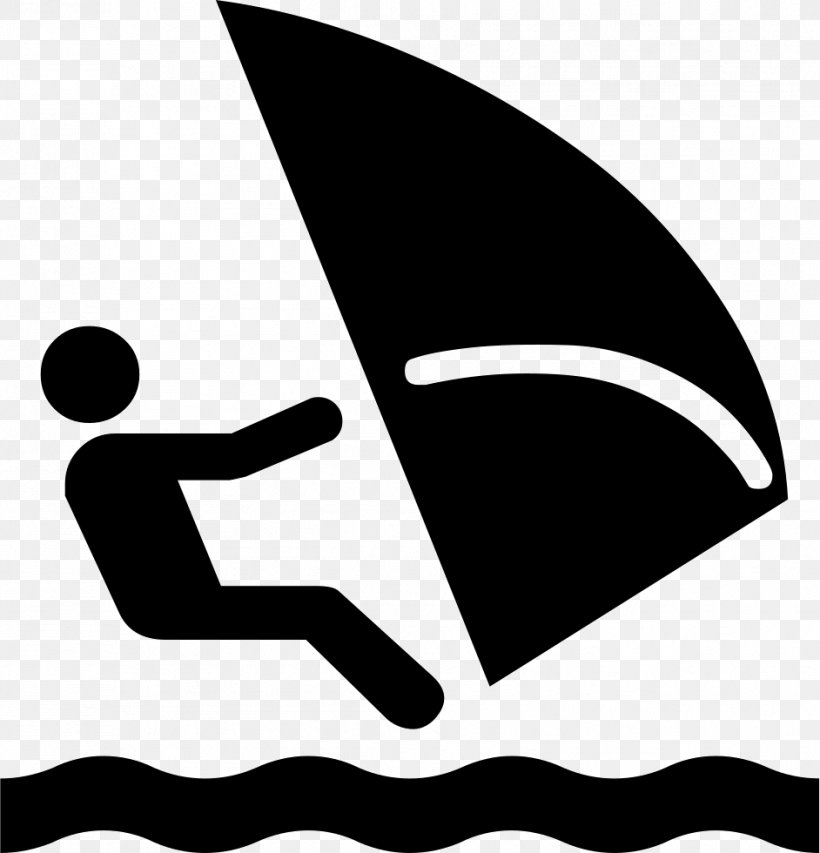 Advanced Windsurfing Sport Clip Art, PNG, 942x980px, Windsurfing, Advanced Windsurfing, Area, Black, Black And White Download Free