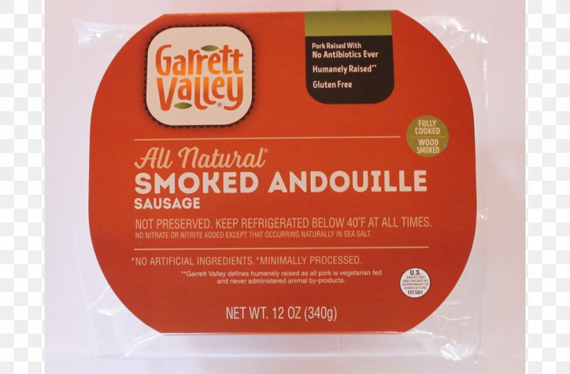 Andouille 0 Ingredient Sausage Product, PNG, 974x640px, Andouille, Brand, Ingredient, Label, Sausage Download Free