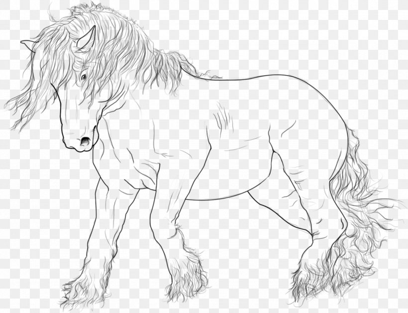 Gypsy Horse Mane Tennessee Walking Horse Pony Mustang, PNG, 1280x983px, Gypsy Horse, Animal Figure, Artwork, Black And White, Draft Horse Download Free