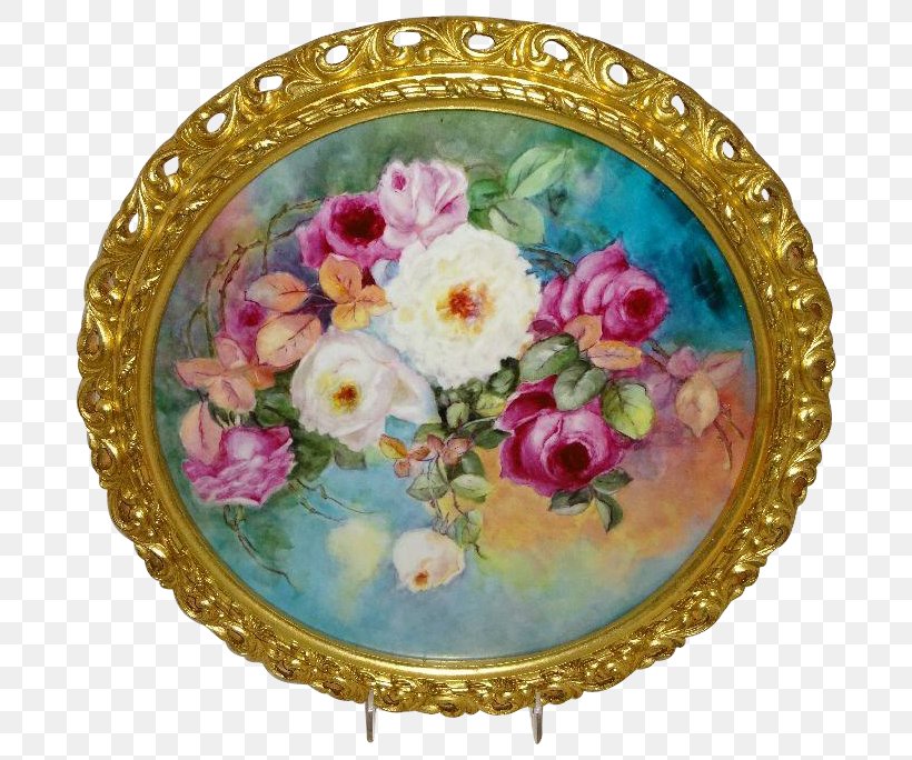 Plate China Painting Porcelain Limoges Rose, PNG, 684x684px, Plate, Bowl, Charger, China Painting, Chinese Ceramics Download Free